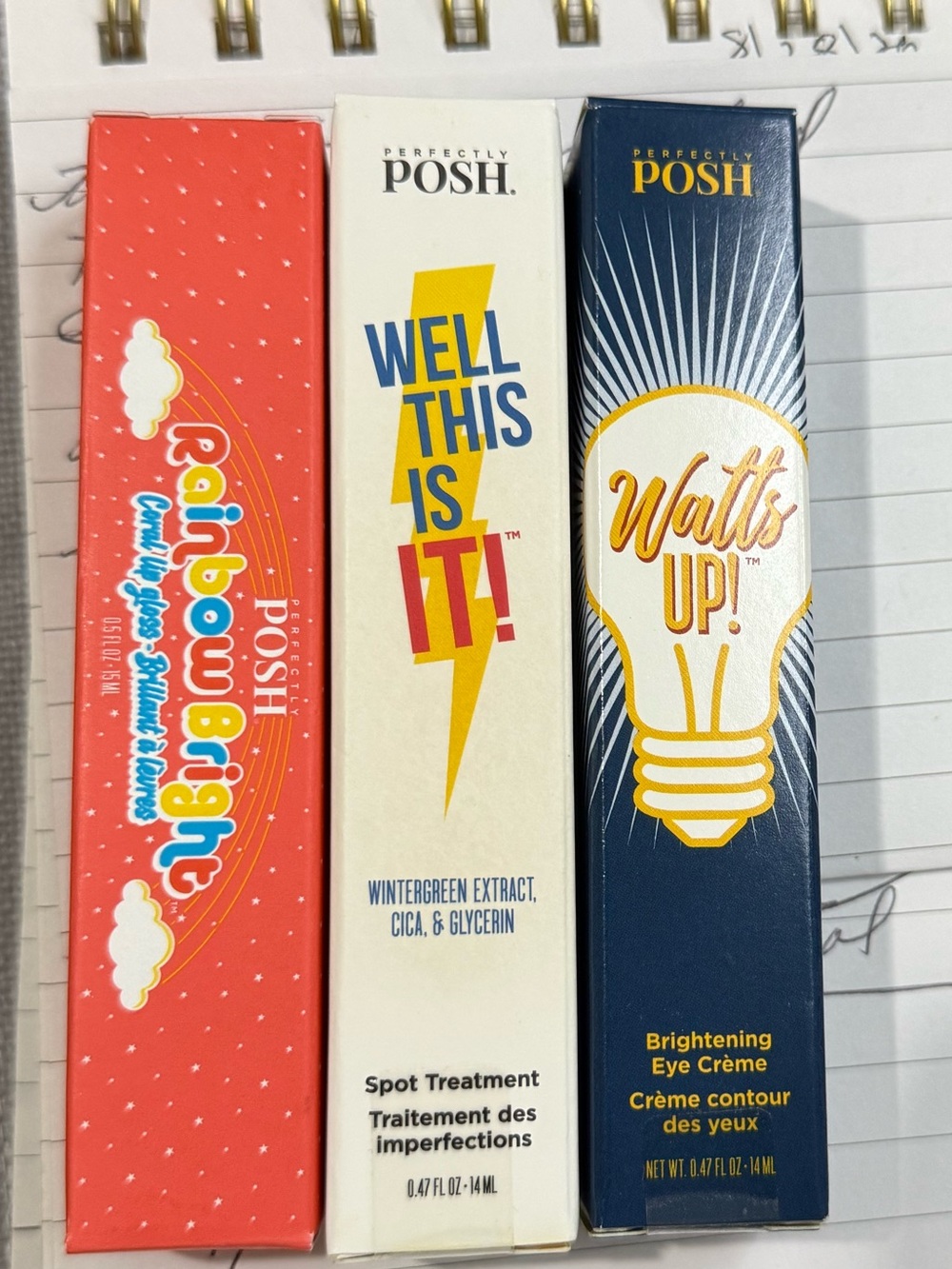Labor Day, special Perfectly Posh Brightening Eye Crème, spot treatmen & lipglos